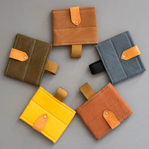 Waxed Canvas and Leather Beverage Sleeves